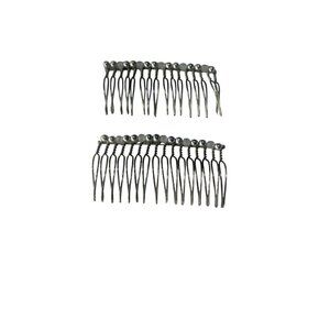 Vintage Silver Metal Hair Comb Clips For Bridal & DIY Accessories